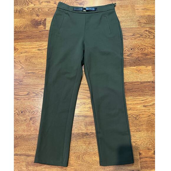 BY DESIGN Women's Flat Front Dress Pants - Olive Green, Size 8 - Picture 1 of 6